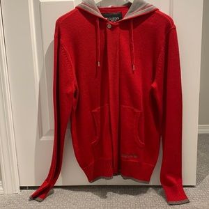 NWOT Red Guess Sweater Hoodie Jacket